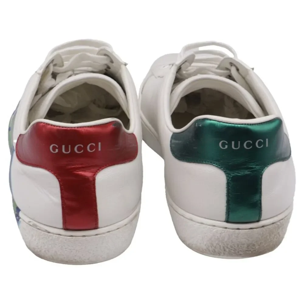 Gucci Ace Loved Sneakers in White Leather